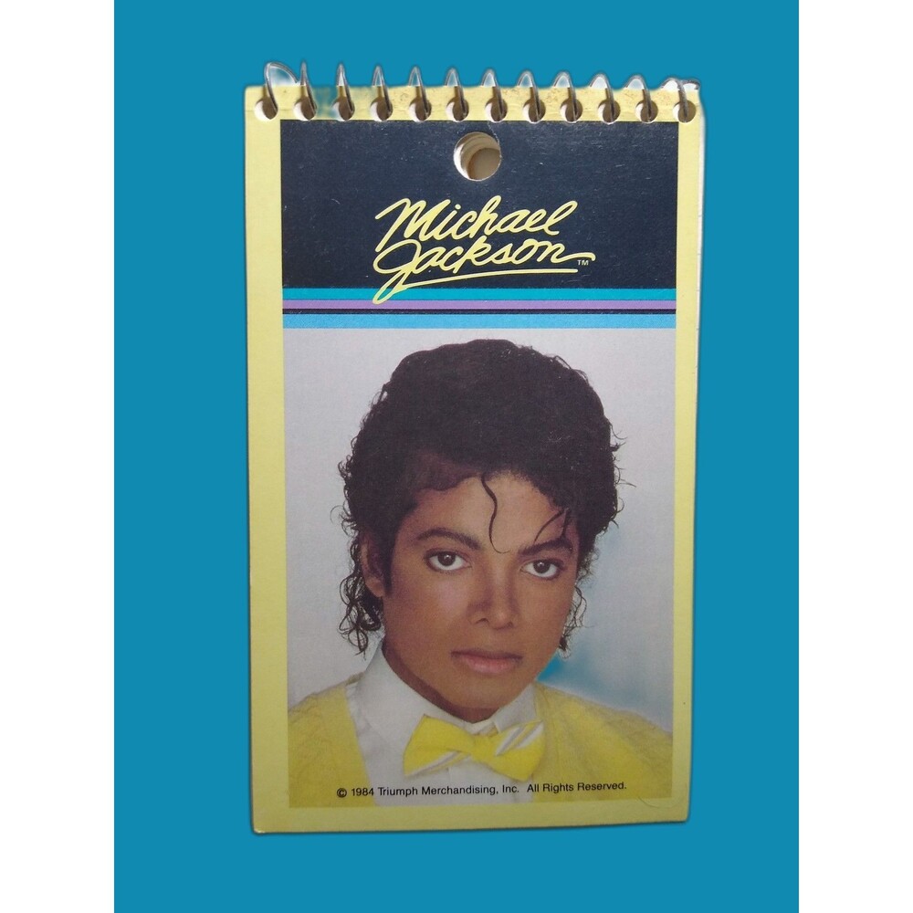 Michael Jackson Memo Pad Vintage 1984 Spiral Mini Unused MJ King Of Pop